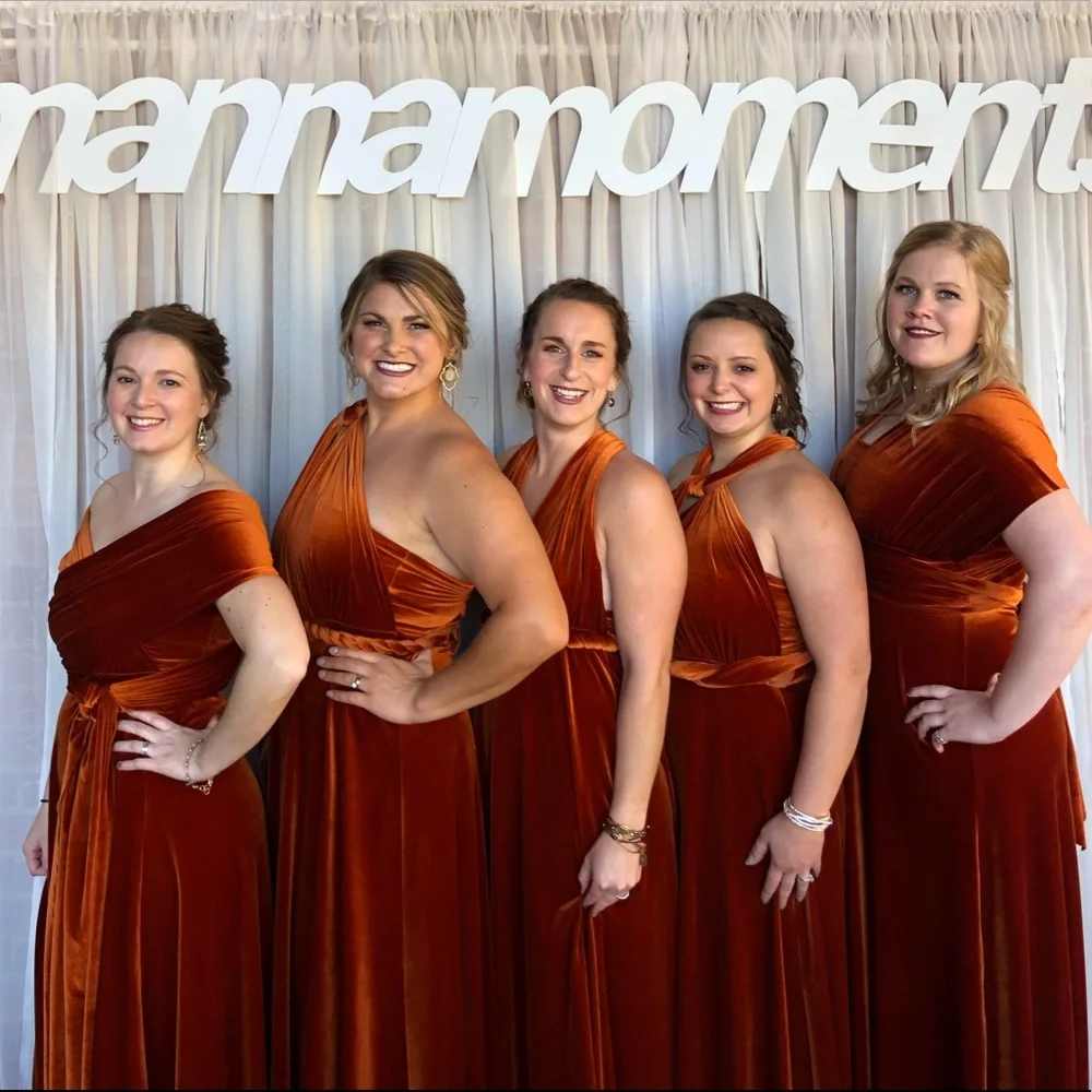 Copper, rust, bronze, burnt orange, dress - Picture 4 of 4